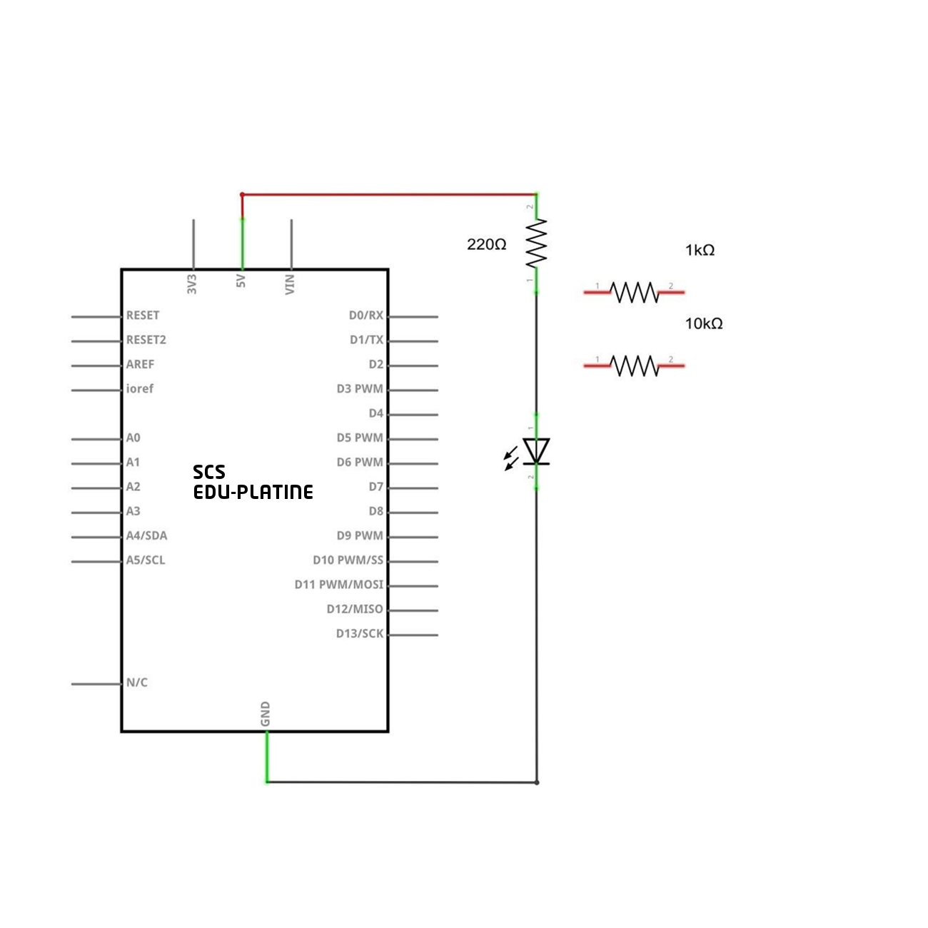 Verbindungsschema LED