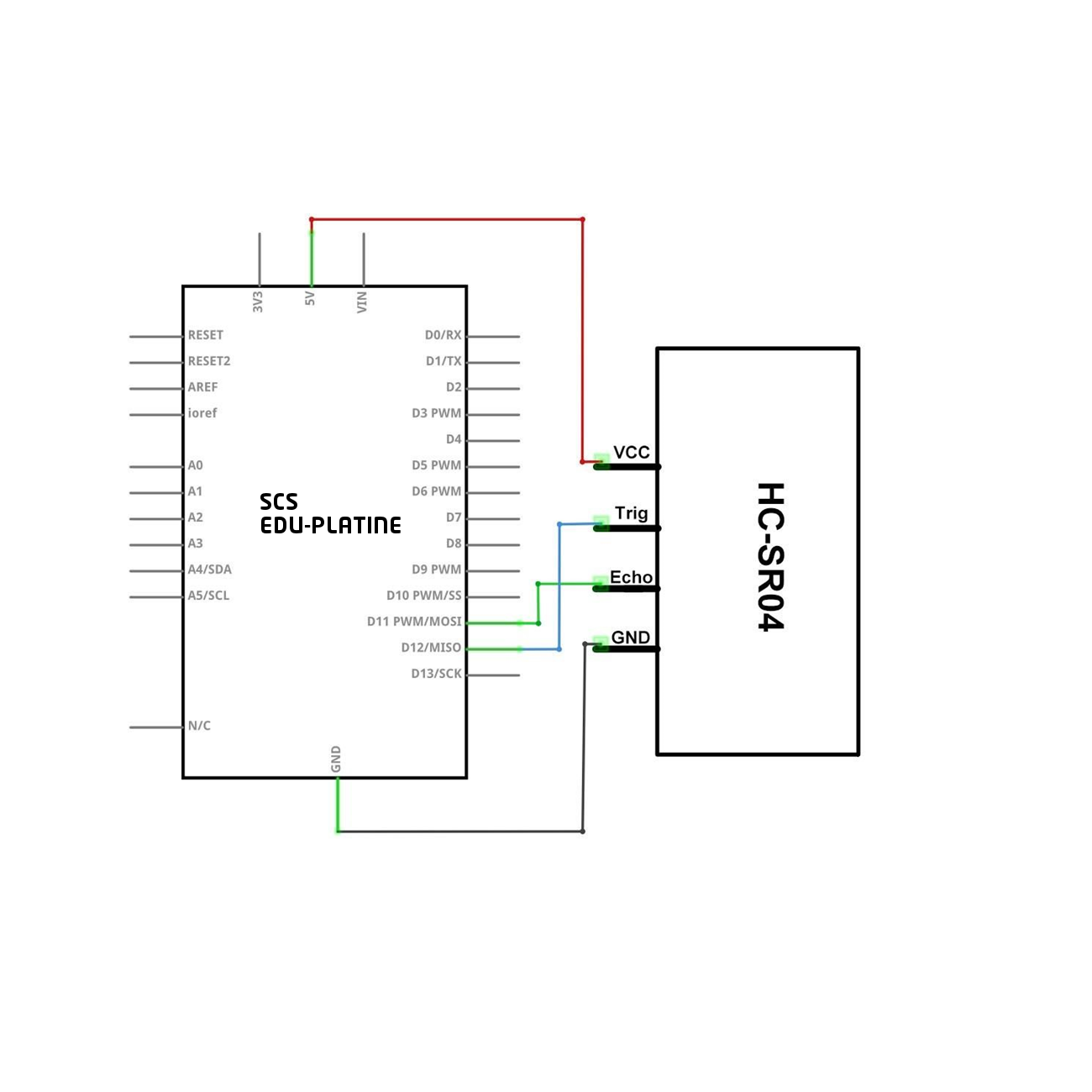 Verbindungsschema Ultraschallsensormodul